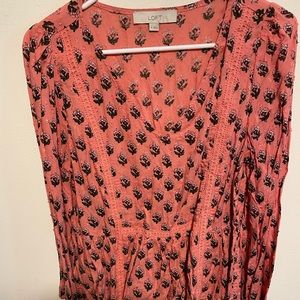 Loft Pink Tunic Patterned